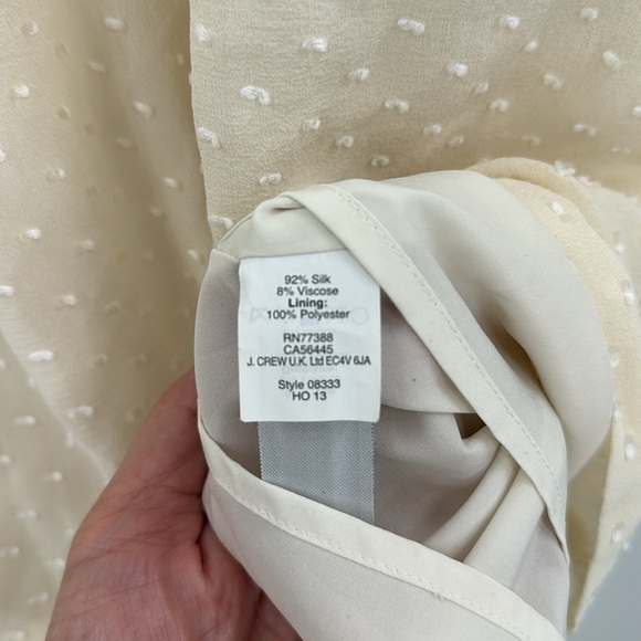 Madewell Ivory Etude Silk Swiss Dot Mini Dress Sm - Picture 6 of 7